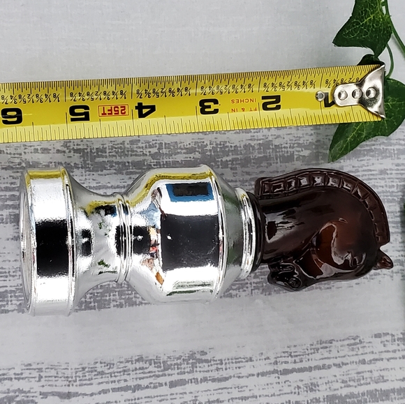 Donated...Vintage Chess Piece KNIGHT Bottle | Brown Top - Picture 3 of 7